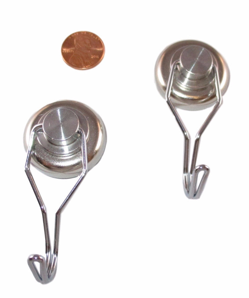 Manic Magnets (2 Pack), Swivel Hook Magnet, 50 Pound Pull Force, Neodymium Rare Earth Magnet - TradeGear