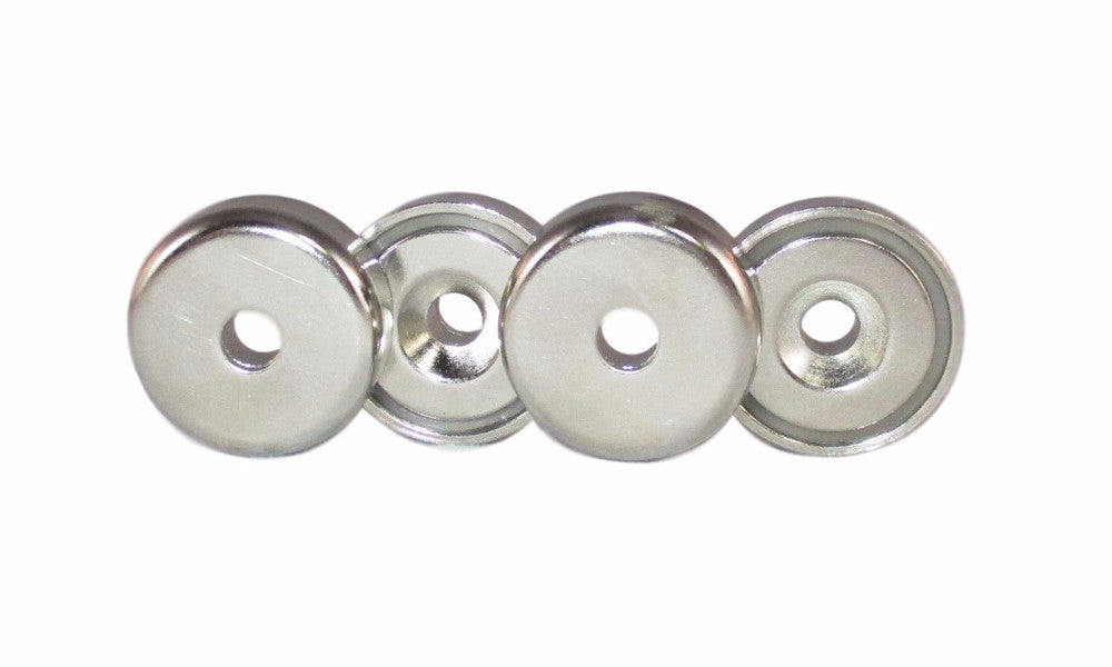 Manic Magnets - (4 Pack) 20 Lb. Pull Force, Countersunk Hole for #8 Bolt Size, Rare Earth Neodymium (N35) - TradeGear