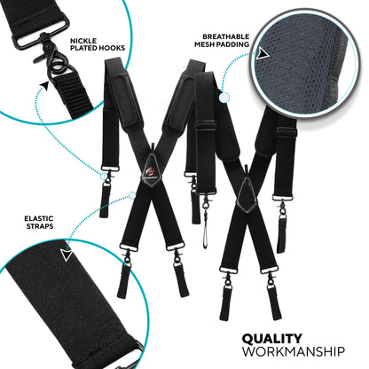 Tool Belt Work Suspenders w/Adjustable Velcro
