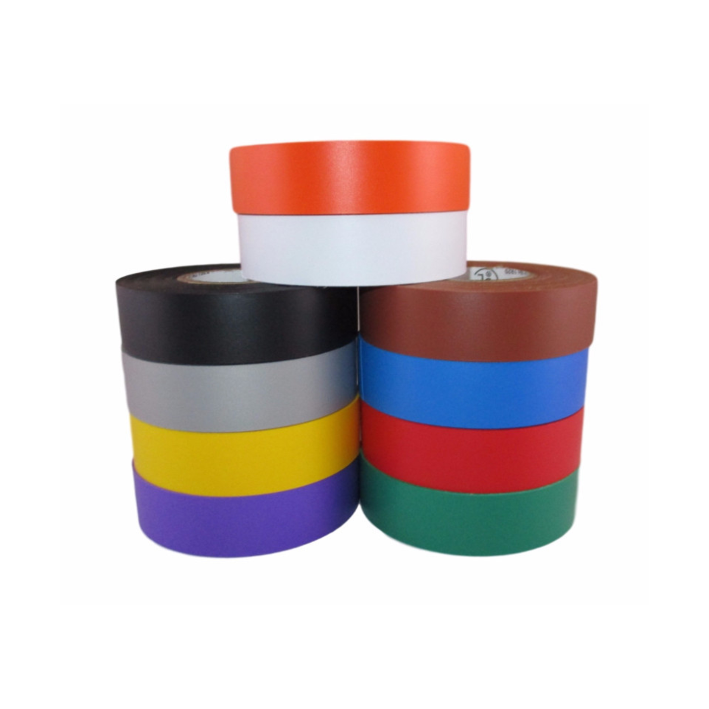 TradeGear Electrical Tape Assorted Matte Rainbow Colors 10 Pk Waterproof