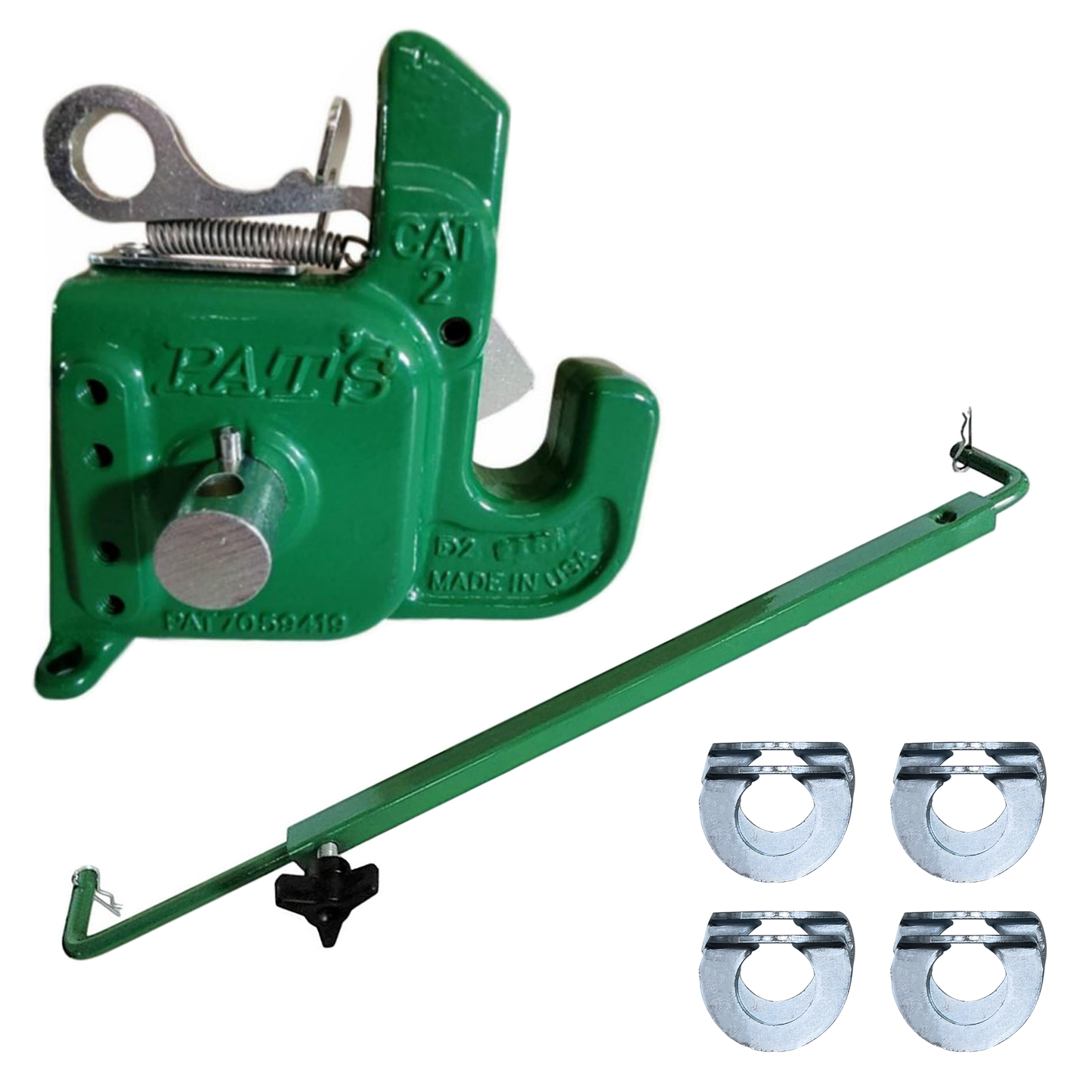 (CAT#2 GREEN) w/ Stabilizer Bar - Comes w/ 4 Pair of Lynch Pin Washers